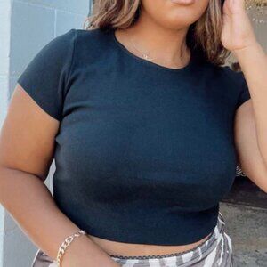 Classic Crop Tee Black